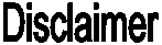 Disclaimer